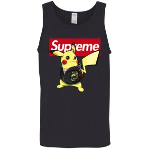 Supreme Pikachu T-shirt Men Cotton Tank