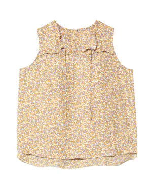 Trisha Ruffle Detail Blouse | Peach / Purple
