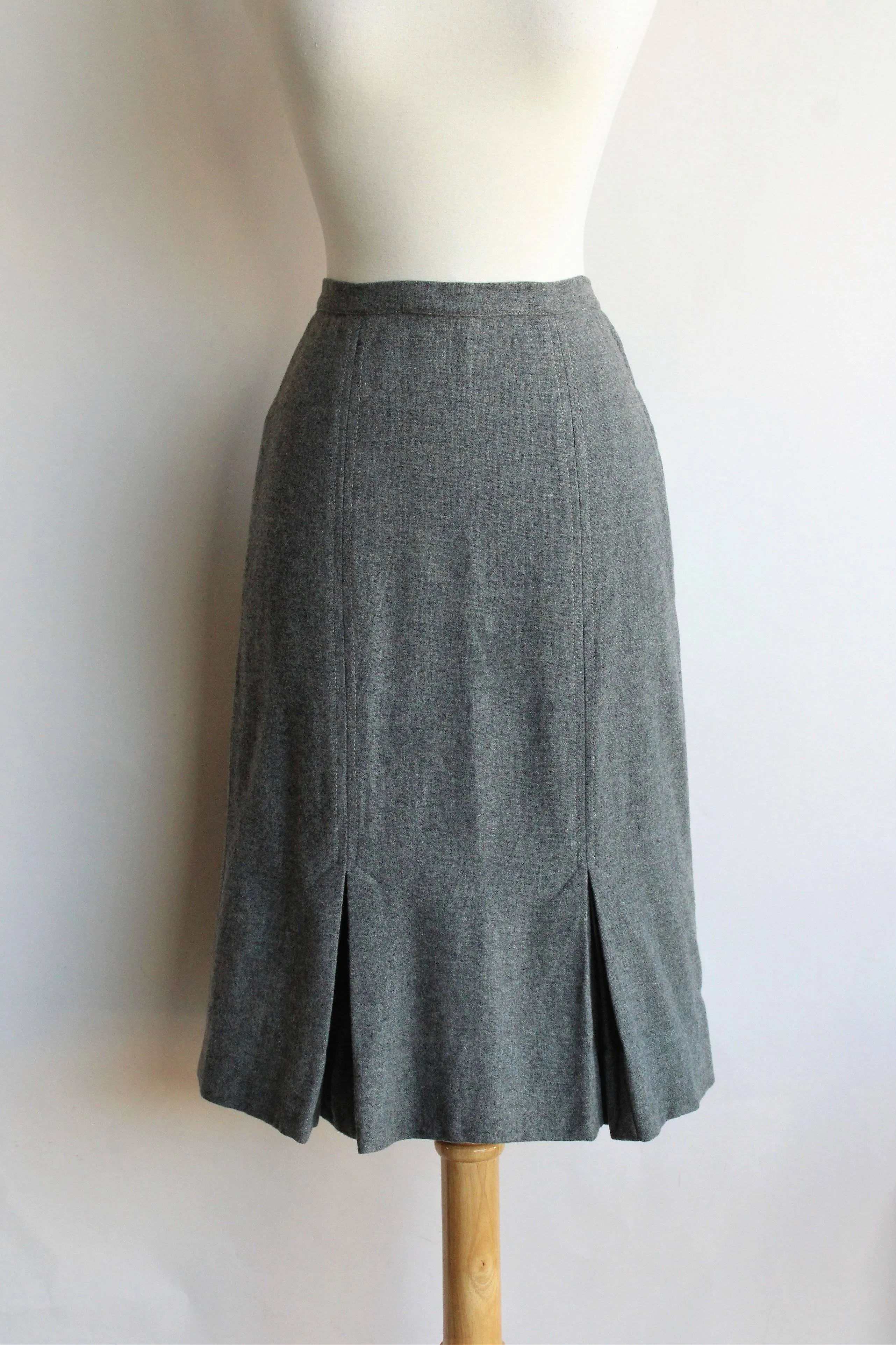 Vintage 1950s Grey Wool Skirt by Century of Boston